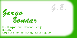 gergo bondar business card